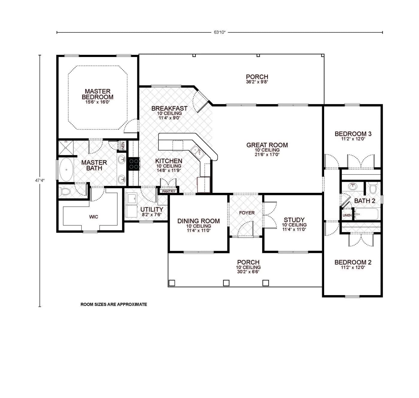 Kendall B - Custom Home Floor Plan