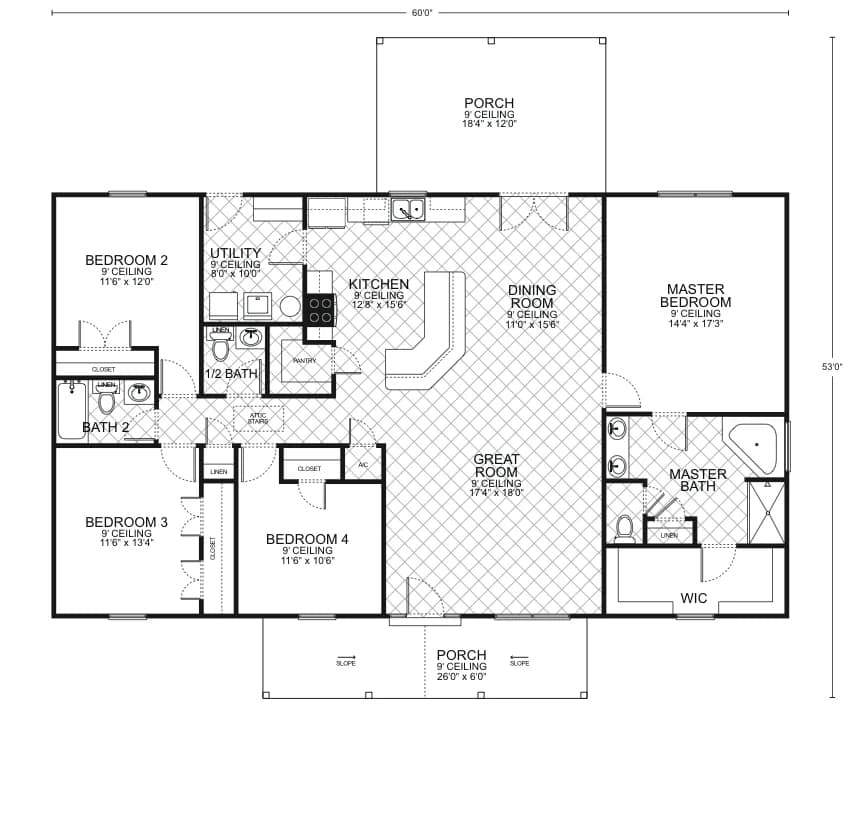 Bowie - Custom Home Floor Plan