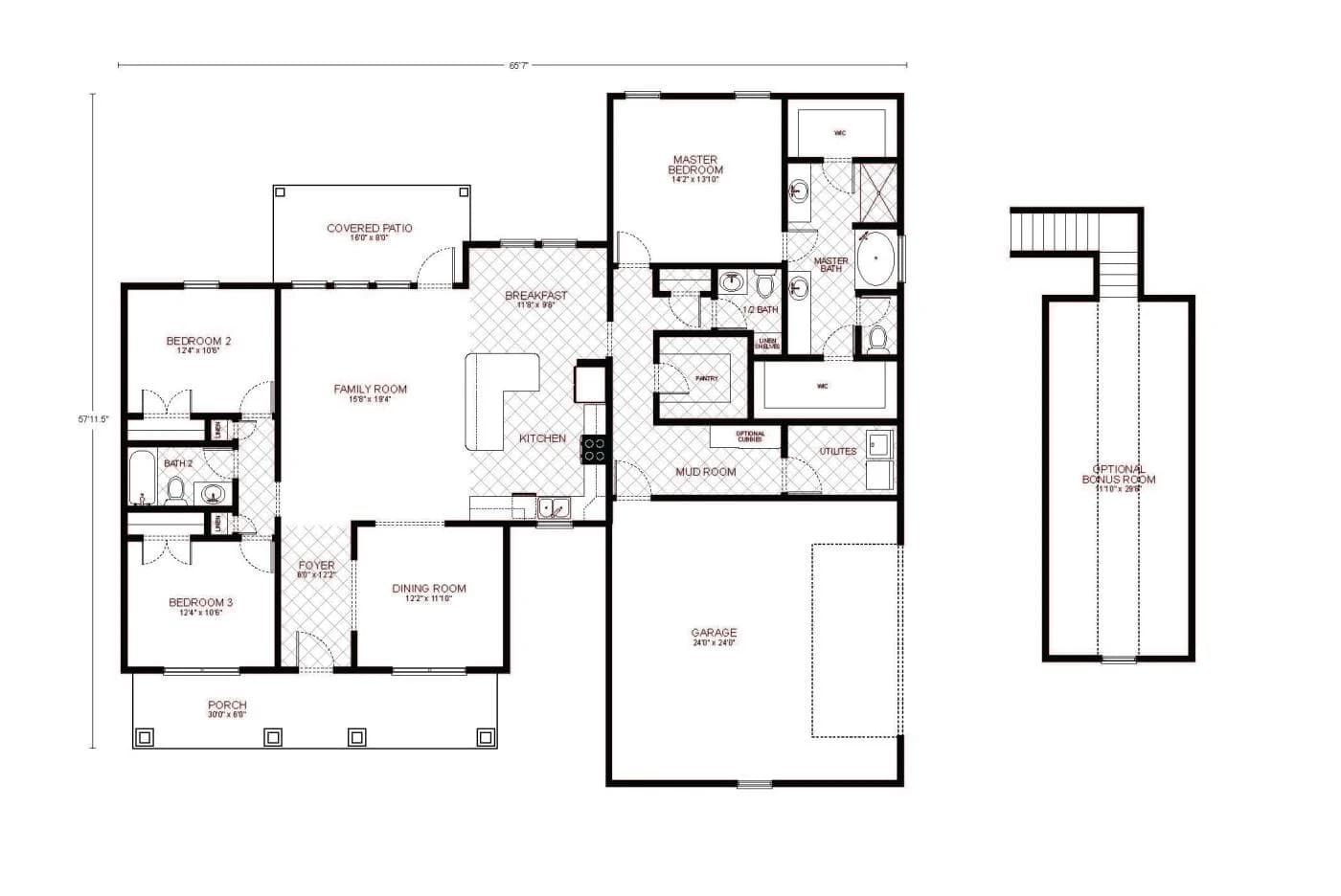 Canyon - Custom Home Floor Plan