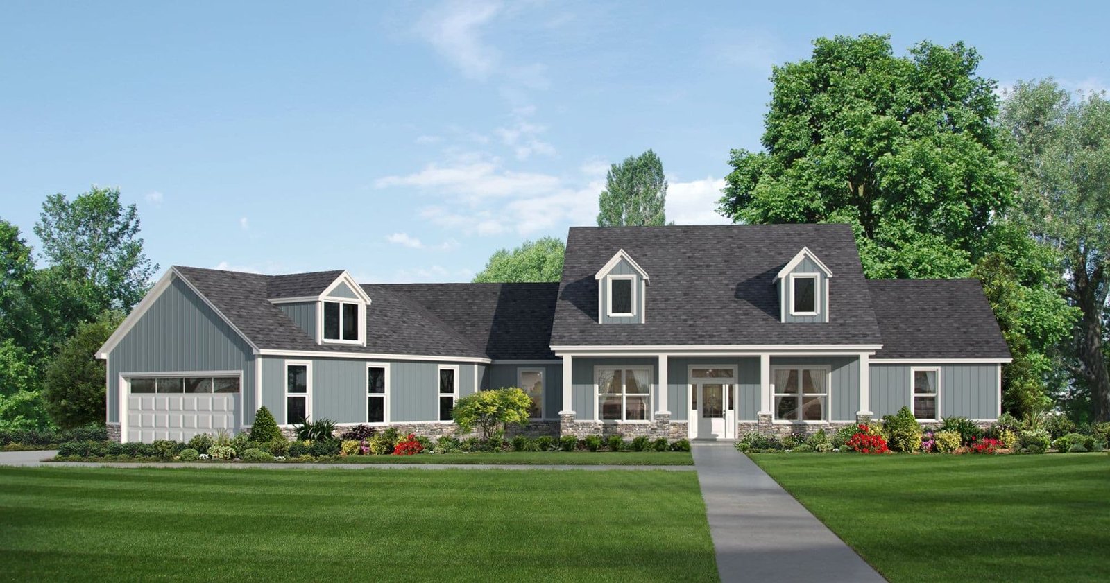 Adelaide custom home elevation - 4 Bed / 3.5 Bath / 2,816 Sq Ft
