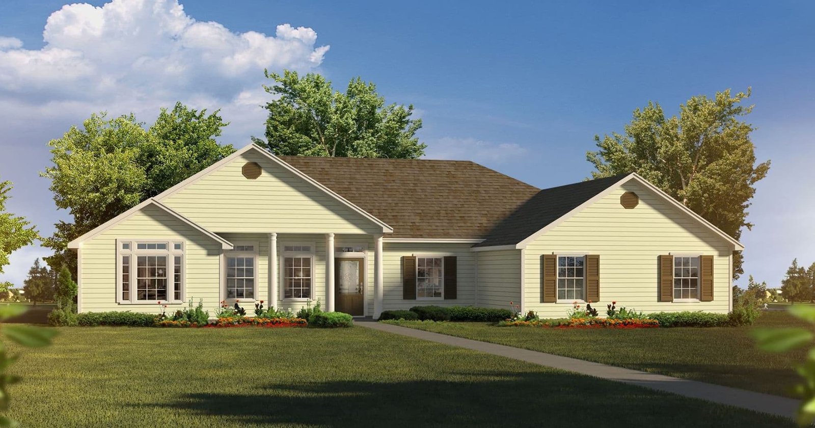 Amarillo custom home elevation - 3 Bed / 2 Bath / 2,376 Sq Ft