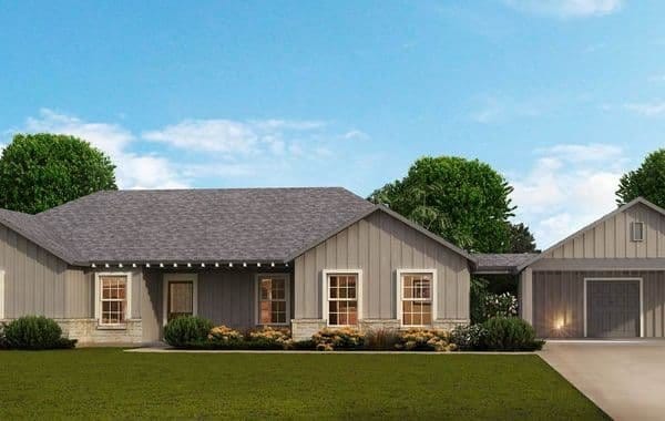 Durango Classic custom home elevation - 4 Bed / 2 Bath / 1,632 Sq Ft