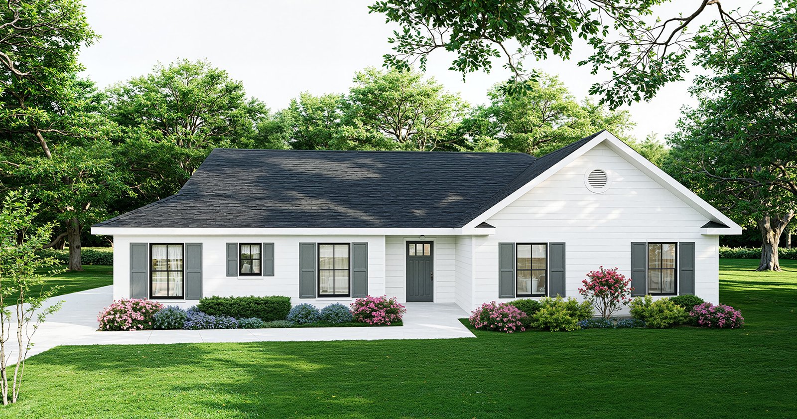 El Dorado custom home elevation - 4 Bed / 2 Bath / 1,405 Sq Ft