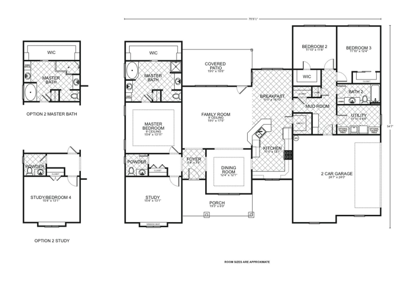 Lantana custom home floor plan - 4 Bed / 2.5 Bath / 2,449 Sq Ft