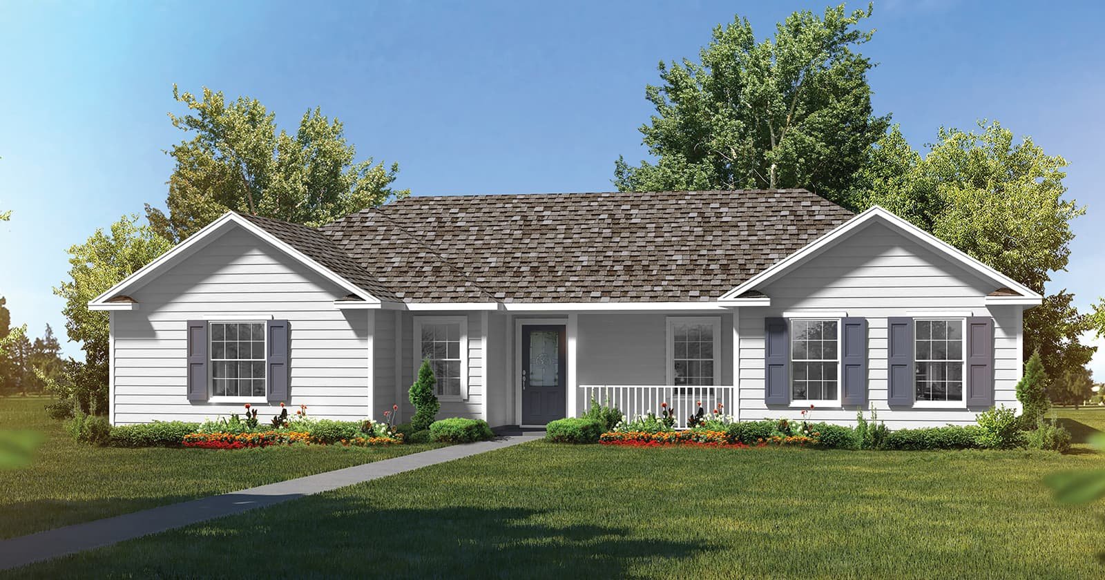 Durango custom home elevation - 4 Bed / 2 Bath / 1,632 Sq Ft