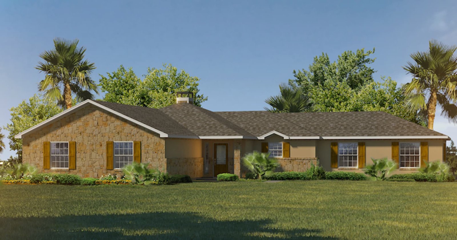 La Espada custom home elevation - 3 Bed / 2 Bath / 1,808 Sq Ft