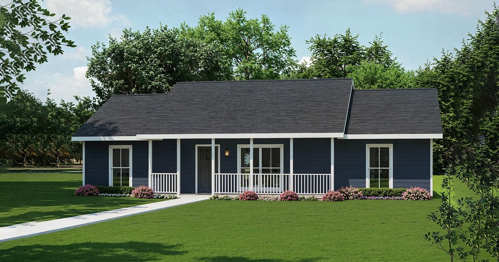 Whitley custom home elevation - 3 Bed / 2 Bath / 1,491 Sq Ft